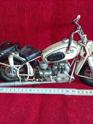 Handmade BMW R60-2 model toy iron white 1970 like new