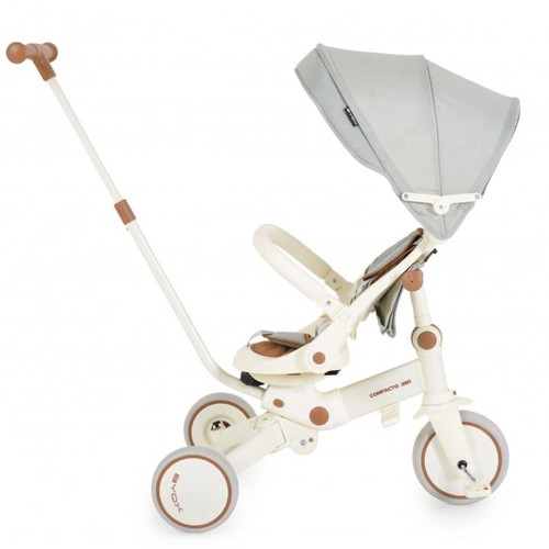 Byox tricycle bike 3 in 1 beige like new for 12-72 months