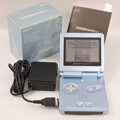 Nintendo Gameboy Advance SP console Arctic Blue boxed used
