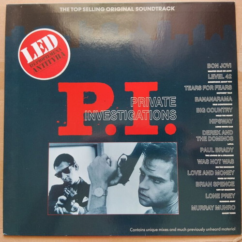 P.I. Private Investigations LP rock soundtrack like new