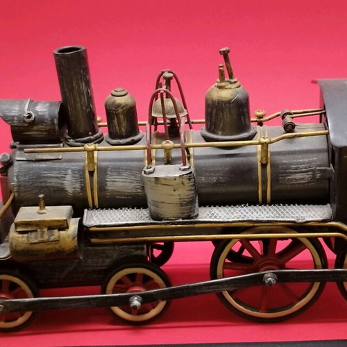 Retro train like new, handmade metal model 40 cm