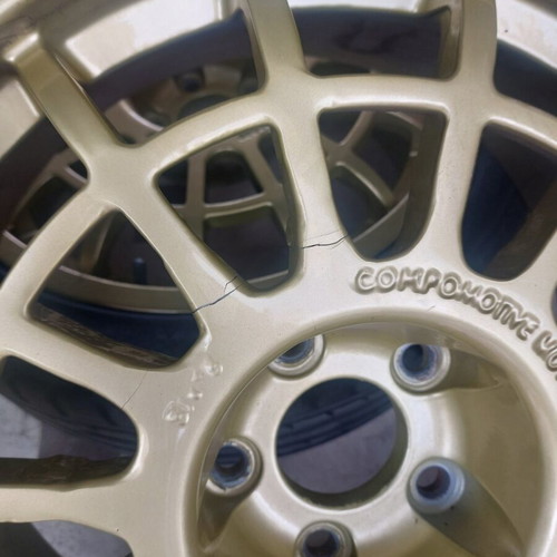 Compomotive Motorsport 18” gold wheels with tires set of 4 like new, 8Jx18, 5x114