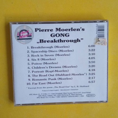 Gong Breakthrough CD used, progressive band