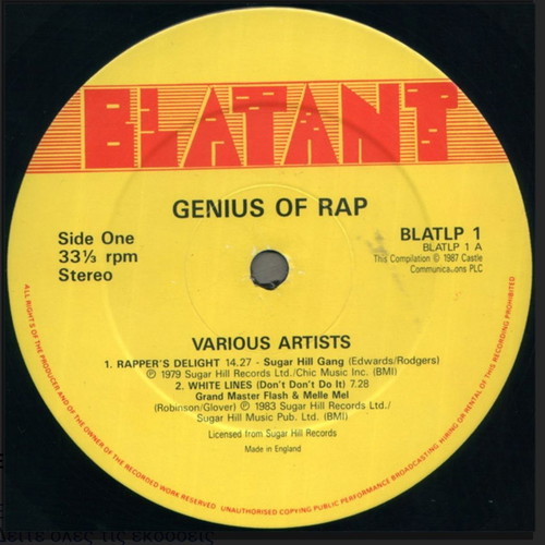 Genius of Rap The SugarHill Story double album like new