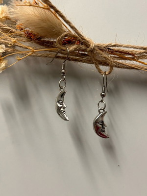 Half Moon Earrings new, silver handmade