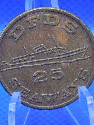 DFDS Seaways 25 brass token