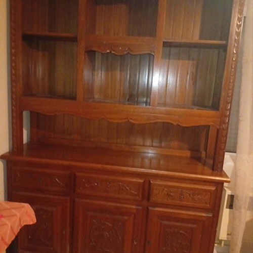 Wooden carved sideboard used, Skyrian style