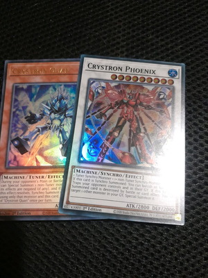 Cryston Phoenix and Cryston Quan cards like new, rare