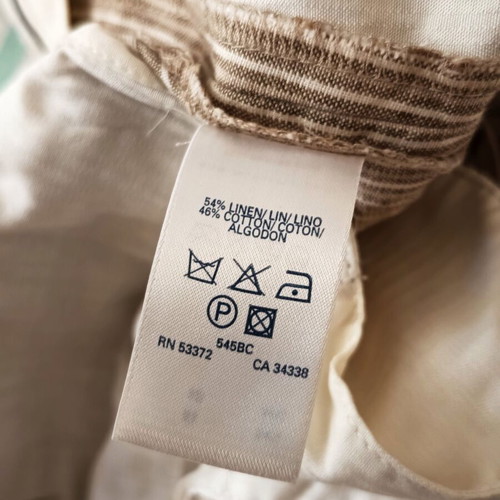 French Connection men's pants like new, striped cotton linen blend