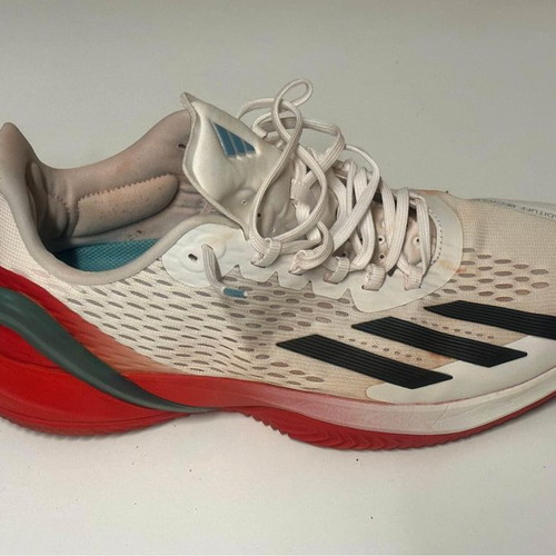 Adidas Adizero Cybersonic Clay Mens Shoes New, White/Red