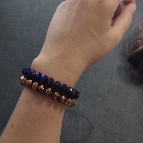 Set of three women's bracelets like new, colorful stones