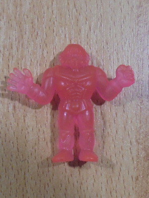 Muscle Guerriero alien transparent pink rubber figure used