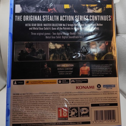 Metal Gear Solid: Master Collection Vol. 2 Day 1 Edition PS5 with Steelbook