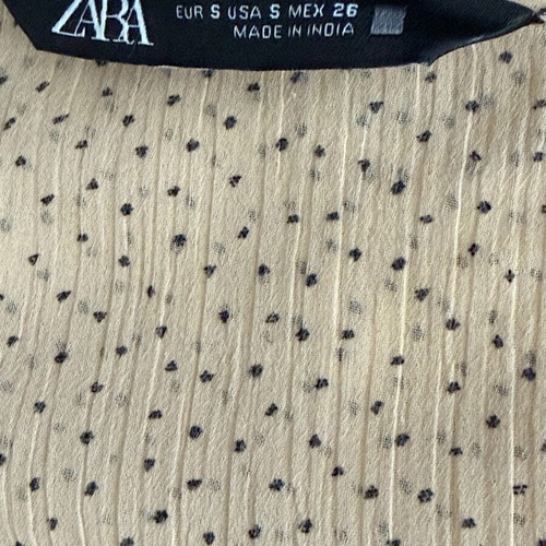 Zara mini dress with polka dots and lace, like new, size Small