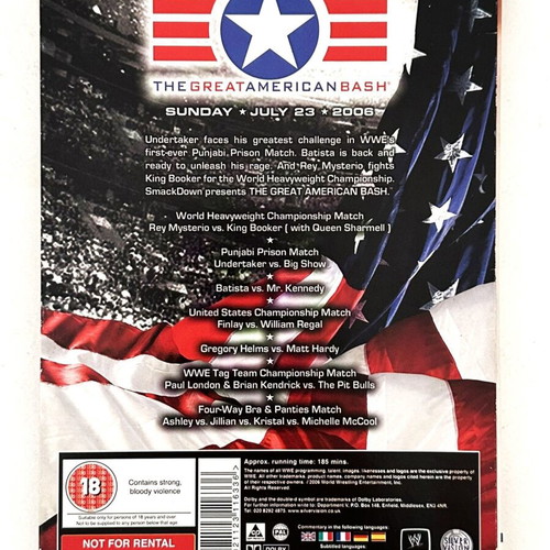 WWE The Great American Bash 2006 DVD used, English audio