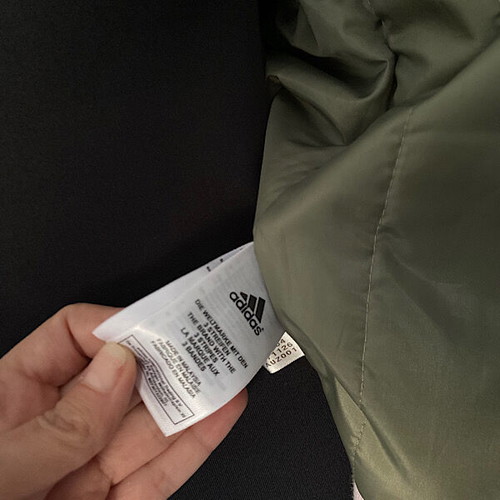 Adidas women's jacket used, olive color, size M