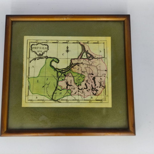 Prussia 1777 engraving in frame used