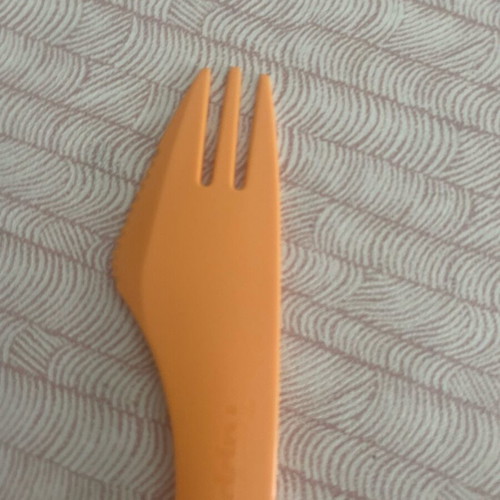 Tupperware plastic spoon-fork new, two in one