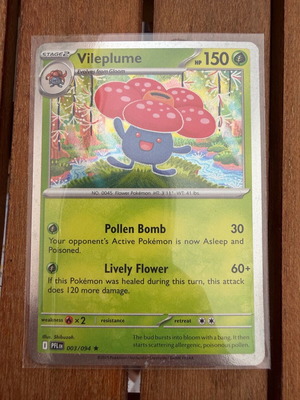 Pokemon TCG Vileplume Cosmos Holo card like new #003