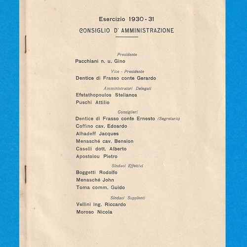 Balance Book of Tobacco Industry T.E.M.I used, 5th Financial Year, Rhodes