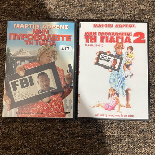 Big Momma's House 1 and 2 DVDs used, comedy with subtitles