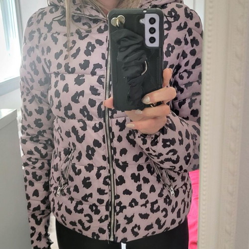 Bershka Lilac Leopard Jacket used, size XS with small tear