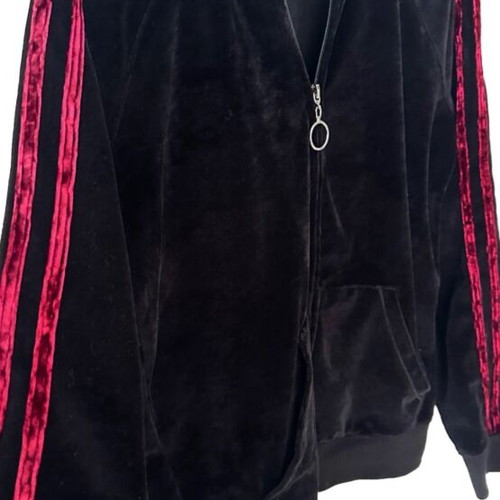 Sugarfree velvet set like new, black and pink