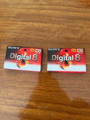 Sony Digital8 N8-90P cassettes new, digital 8mm video recording