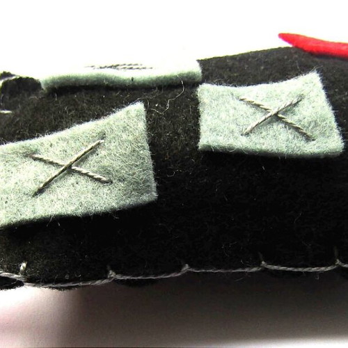 Apartment building handmade felt and fiberglass pin new