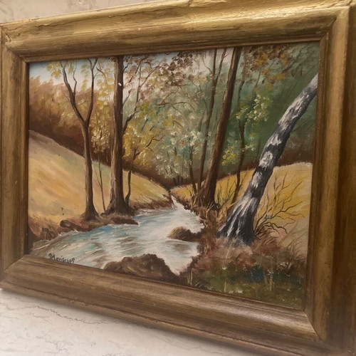 Oil painting used with frame 35x27 cm
