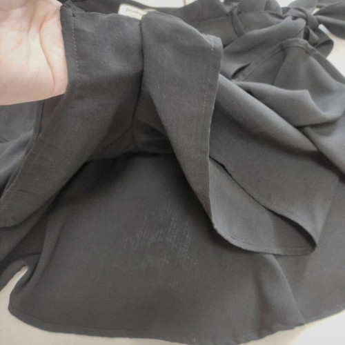 Stradivarius black iconic skort mini skirt new, size M