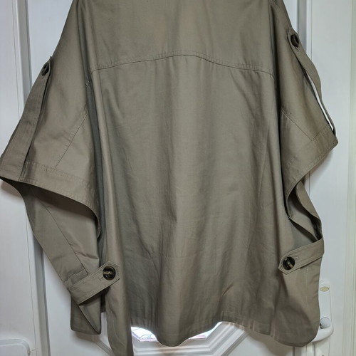 Reserved women's beige cape trench coat like new, relaxed fit