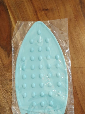 Silicone heat-resistant iron rest, blue-green