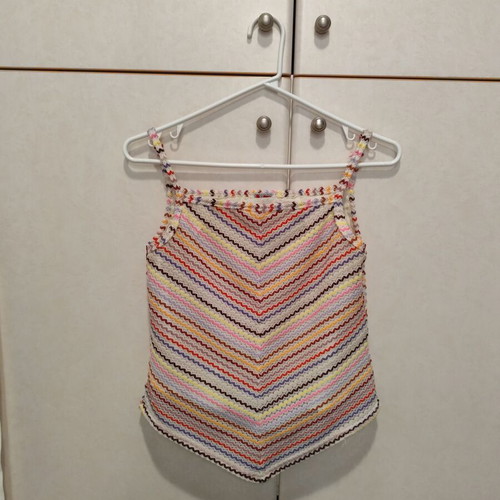 Vintage blouse used, size S, colorful, synthetic material