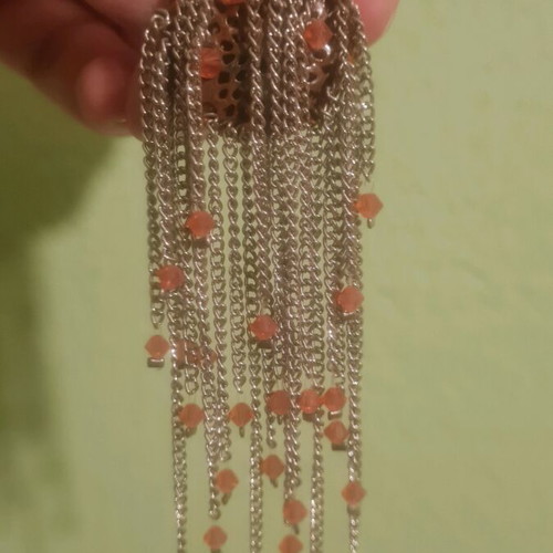 Καρφίτσα Elena Syraka με Swarovski like new, ροζ και ασημί