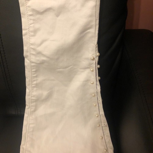 Women's white denim pants new, size Small