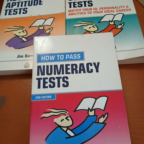 Aptitude Test Preparation Books used, set of 3