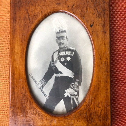 Konstantinos I photograph in old wooden frame used