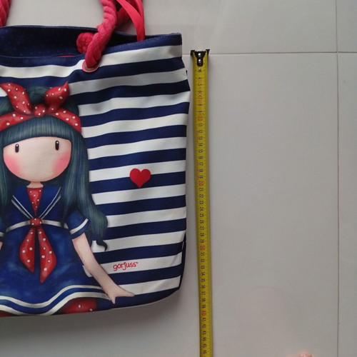 Beach bag shoulder type used, 50x38x20 cm