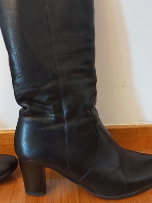 Leather boots used, size 37, black