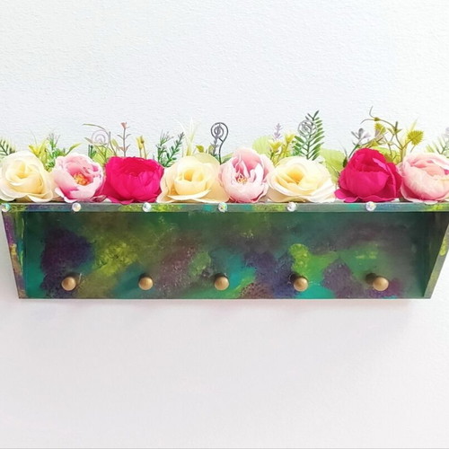 Floral hanger hand-painted like new with flowers