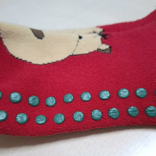 Nici slipper socks new, red and beige for size 37-39