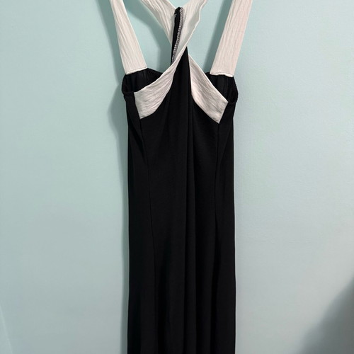 Shooting Star Italy black maxi dress used with crisscross back