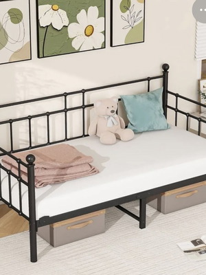 Metal single bed like new, without mattress, for 90x190 cm