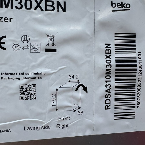 Beko static refrigerator, like new
