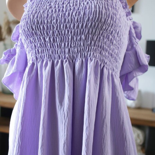 Off-shoulder dress new in lilac, size S