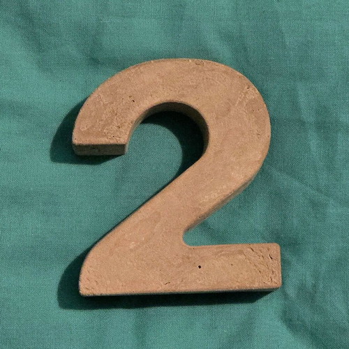 Handmade concrete number 2