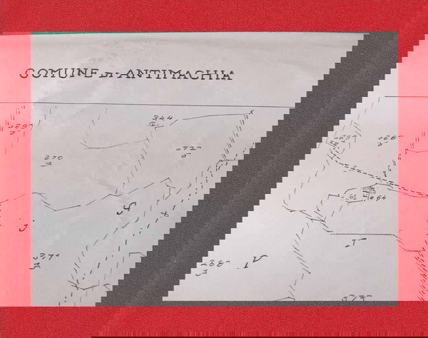 Comune Di Antimachia / Scala 1:2000 / Χάρτης Κτηματολογίου (αντίγραφο) / με Διαστάσεις 60 Χ 85 cm.