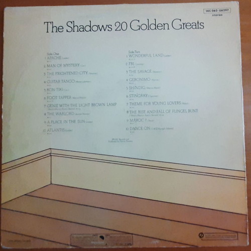 Shadows 20 Golden Greats vinyl used, authentic Greek edition