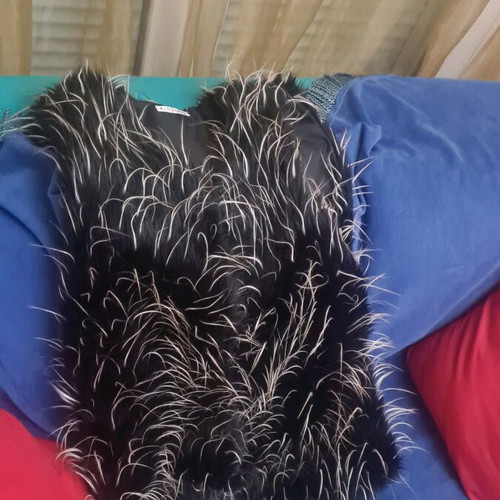 Fur vest new, one size, black